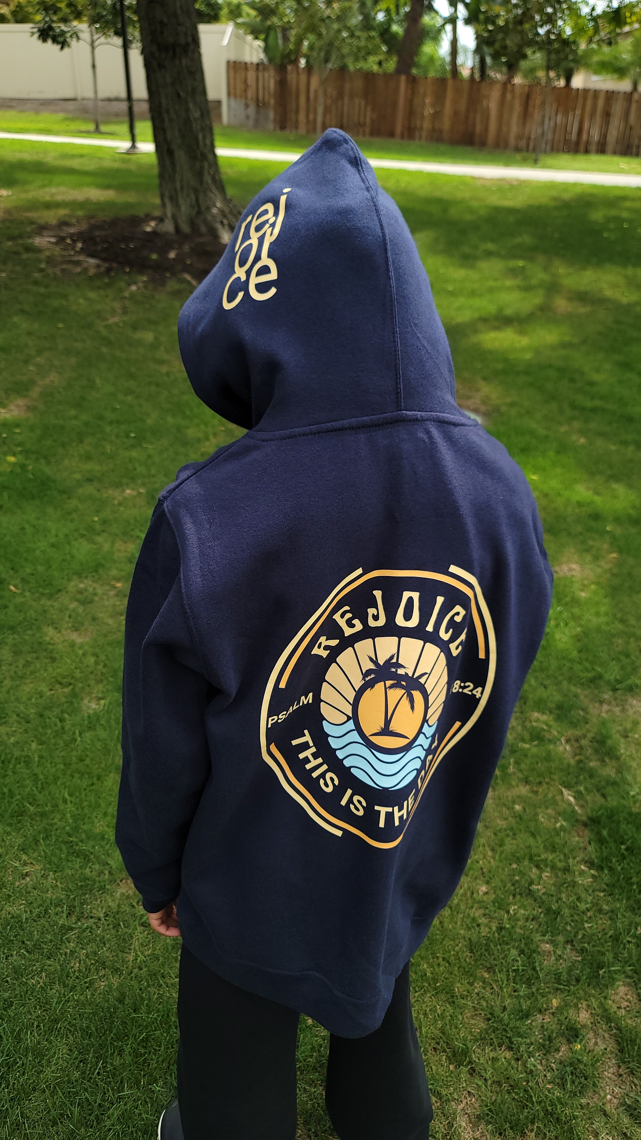 Youth KLA Rejoice Hoodie, Psalm 118:24 Inspired