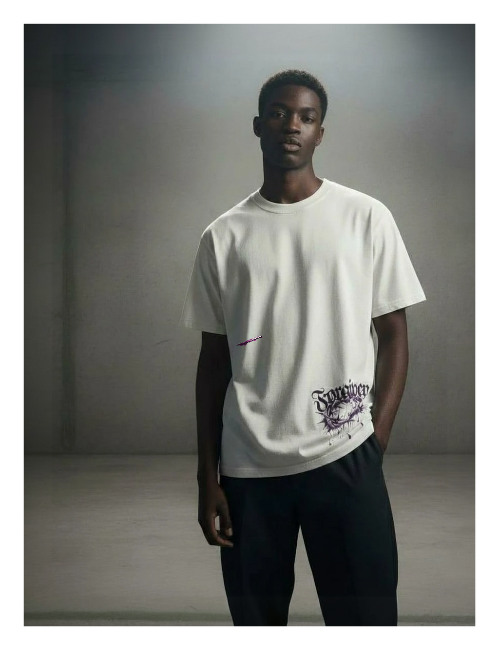 Forgiven Oversized Tee, Inspirational Design