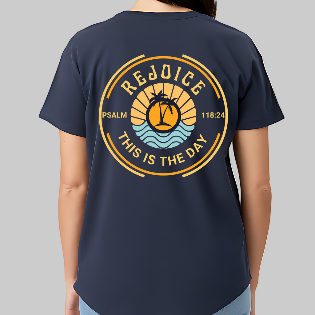 Women's KLA Rejoice Tee, Psalm 118:24 Inspired
