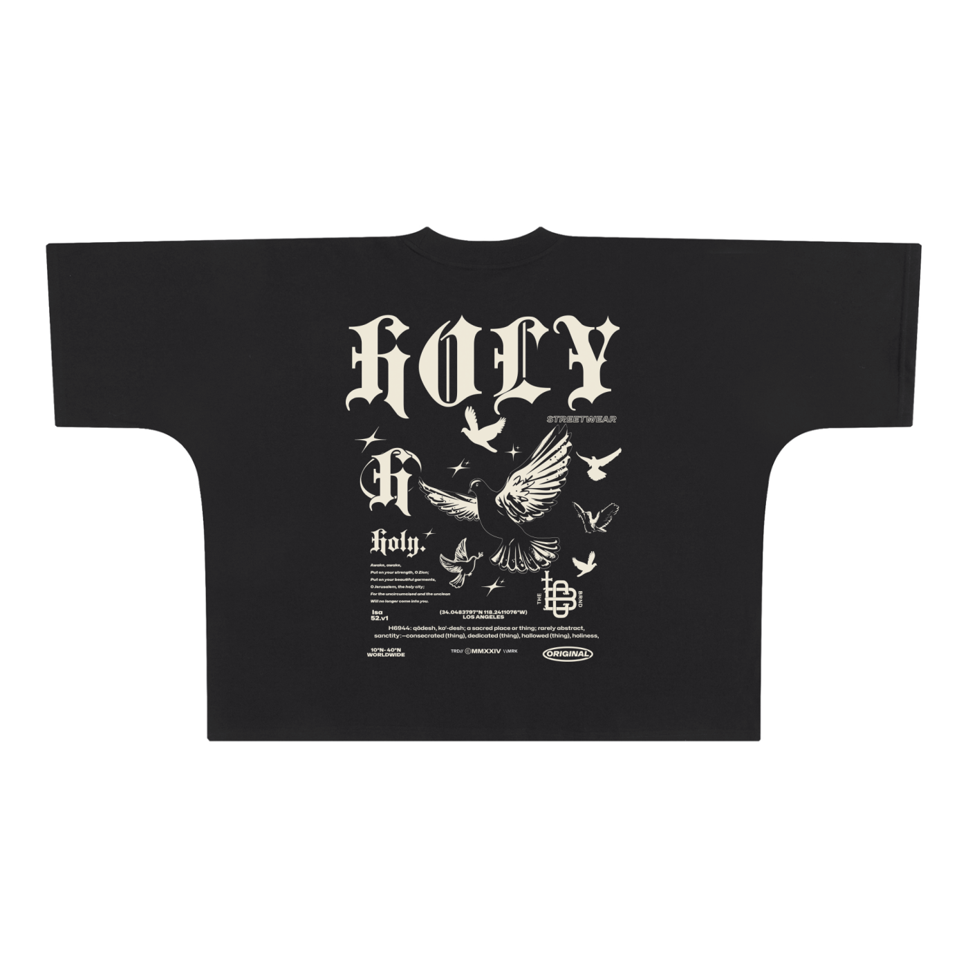 Holy Oversized Boxy Tee, Inspirational Design